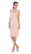 Short Sleeve Sheer Scalloped Lace Formal Dress
