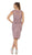 May Queen - Knee Length Embroidered V-Neck Cocktail Dress