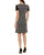 Taylor - 9922MJ Jewel Short Sleeves Cocktail Dress In Black and White