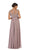 Dainty Cap Sleeve Lace Applique Illusion Prom Gown
