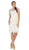 May Queen - Short Sleeve Illusion Lace Sheath Formal Dress