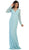 Embellished Sheer Jewel Sheath Evening Dress