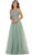 May Queen - RQ7550 Shimmering Sheer Beaded Evening Gown