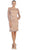 Scalloped Damask Lace Illusion Cocktail Dress
