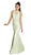 Bead Embellished Sheer Evening Gown