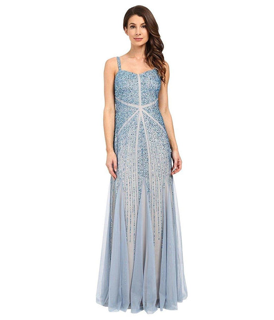 Adrianna Papell - Sleeveless Sequined Dress 91918160 in Blue