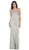 Dazzling Strapless Sequins Lace Applique and Beaded Long Dress
