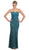 Dazzling Strapless Sequins Lace Applique and Beaded Long Dress