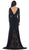 Paneled Sheer Lace Sheath Long Evening Gown