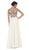 Multi-Floral Embroidered Bodice Two Piece Long Evening Dress