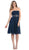Pleated Sweetheart Bejeweled Waist Cocktail Dress
