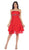 Strapless Pleated Bodice Empire Cocktail Dress