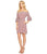 Donna Morgan - D5259M  Striped Off Shoulder Bell Sleeve Dress in Red and White