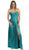 Pleated Asymmetrical Waist Strapless Prom Gown