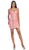 May Queen - MQ822 Shirred Sweetheart Sheath Cocktail Dress In Pink