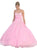 May Queen - Floral Jeweled Sweetheart Formal Ballgown in Pink