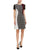 Taylor - 9922MJ Jewel Short Sleeves Cocktail Dress In Black and White