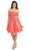 May Queen - Strapless Pleated Bodice Empire Cocktail Dress in Orange