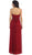 May Queen - Strapless Ruched Bodice Chiffon Long Prom Dress in Red