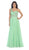 One Shoulder Strap Sequined Formal Dress with High Front Slit