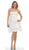 Strapless Straight-Across Ruffle Prom Dress