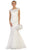May Queen Bridal - MQ1564 Lace Bateau Mermaid Dress With Train In White