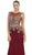 Gilded Illusion Jewel Sheath Evening Dress