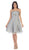 Strapless Pleated Bodice Empire Cocktail Dress