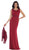Lace Ornate Ruched Bodice Sheath Prom Dress