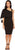 Adrianna Papell - AP1D101735 Asymmetric Cape Fitted Cocktail Dress In Black and White