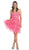 May Queen - Crystal Adorned Ruffled Short Prom Dress