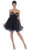 May Queen - Two-Toned Sequined Sweetheart Short Cocktail Dress MQ 583