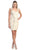 May Queen - MQ822 Shirred Sweetheart Sheath Cocktail Dress In White