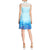 Elie Tahari - E50G3607 Floral Lace Pleated A-line Dress In Blue and Green