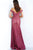 Jovani - 62021 Lace Off-Shoulder Trumpet Dress In Red