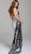 Jovani - 62024 Metallic Paillette Adorned Long Gown in Silver