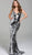 Jovani - 62024 Metallic Paillette Adorned Long Gown in Silver