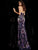 Jovani - Strapless Sequined Velvet Trumpet Dress 62026 In Black, Purple and Multi-Color