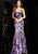 Jovani - Strapless Sequined Velvet Trumpet Dress 62026 In Black, Purple and Multi-Color