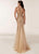 Jasz Couture - 6203 Illusion Paneled Ornate Mermaid Gown In Gold