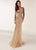 Jasz Couture - 6203 Illusion Paneled Ornate Mermaid Gown In Gold