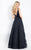 Rachel Allan  - 6206 Sleeveless Plunging V-Neck Lace Dress in Black