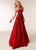 Jasz Couture - 6206 Embellished Strapless Sweetheart A-line Gown In Red