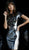 Jovani - 62088 Fully Sequined Short Sleeve Sheath Dress In Black and Silver