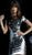 Jovani - 62088 Fully Sequined Short Sleeve Sheath Dress In Black and Silver