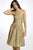 Donna Ricco - 8056879M Strapless Silk Bubble Dress in Gold
