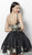 Jovani - 62111 Sleeveless Scoop Neck Pleated A-line Dress in Black