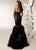 Jasz Couture - 6213 High Neck Confetti Ornate Ladder Cutout Gown In Black