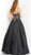 Jovani - 62140 Embellished Plunging V-neck Ballgown In Black and Multi-Color