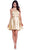 Illusion Laced Halter Short Prom Dress
